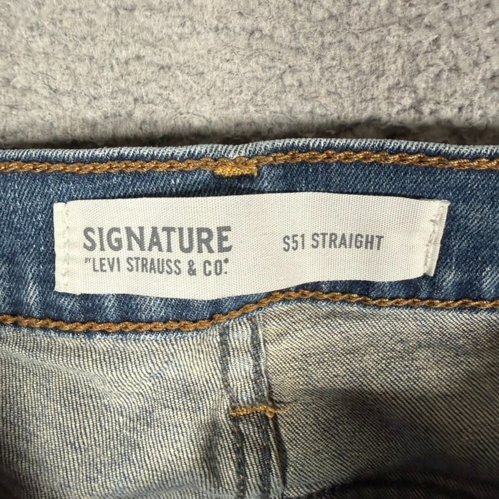 Levis Jeans Mens 30x28 Blue S51 Straight Fit Denim Casual Preppy Workwear Logo - Picture 12 of 12